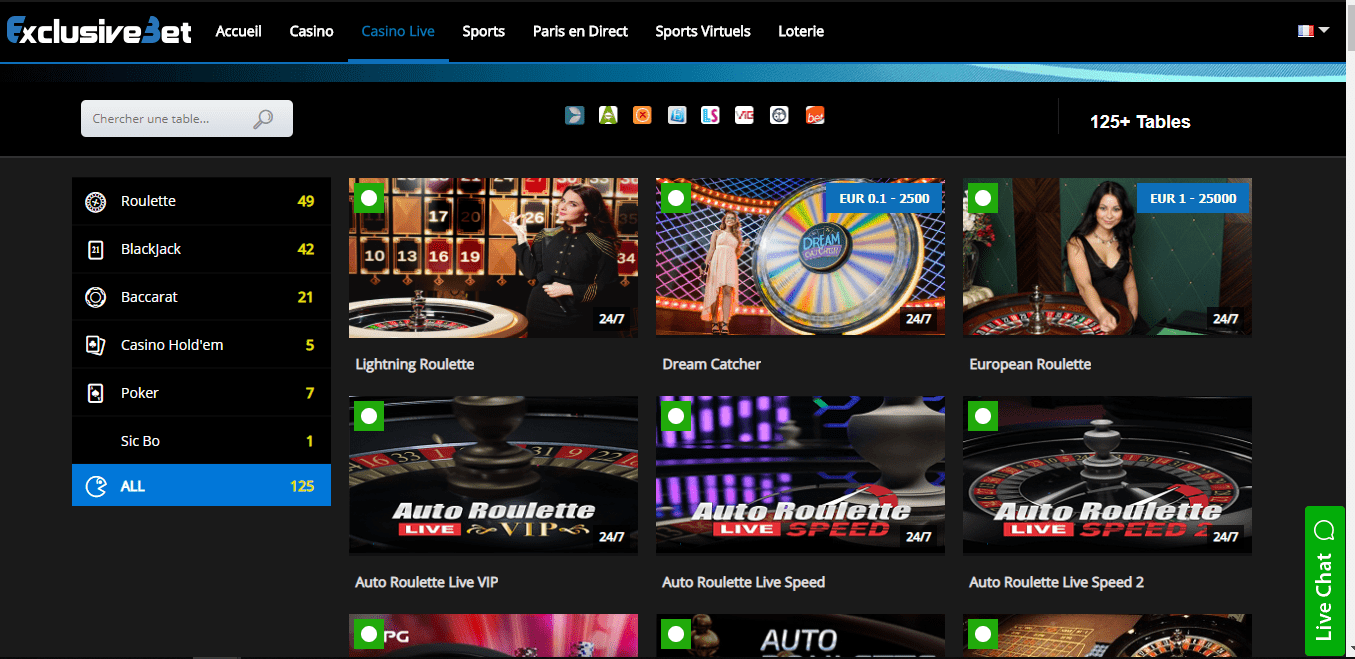 Live Casino ExclusiveBet Logo